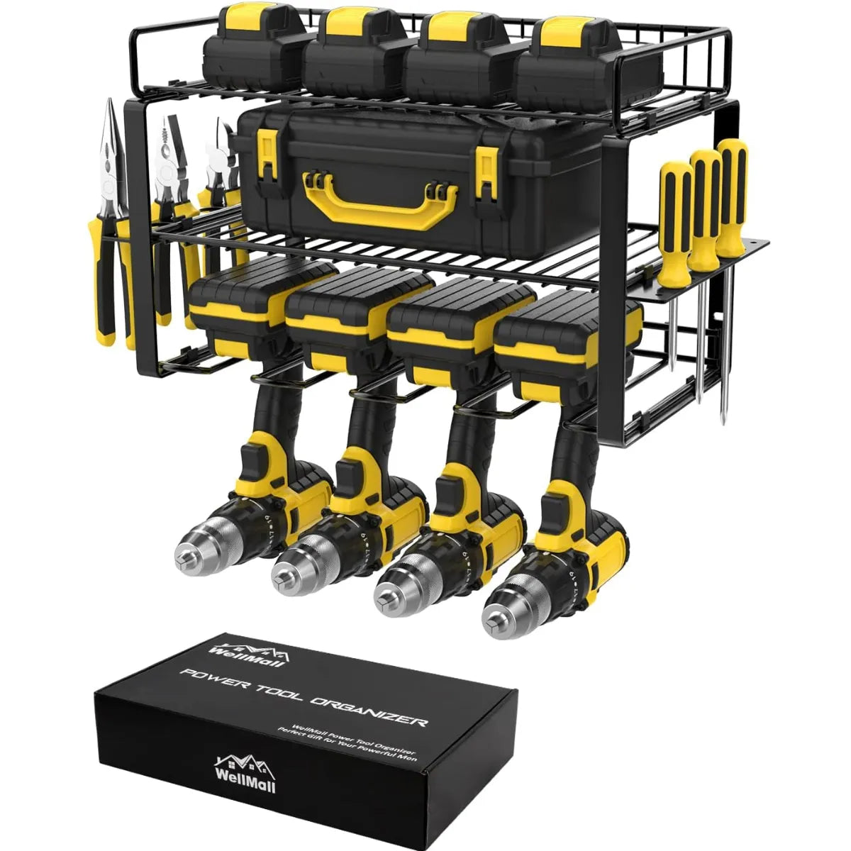 KingTool 3-tier wall tool organizer